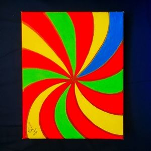 Neon paint and copper paint